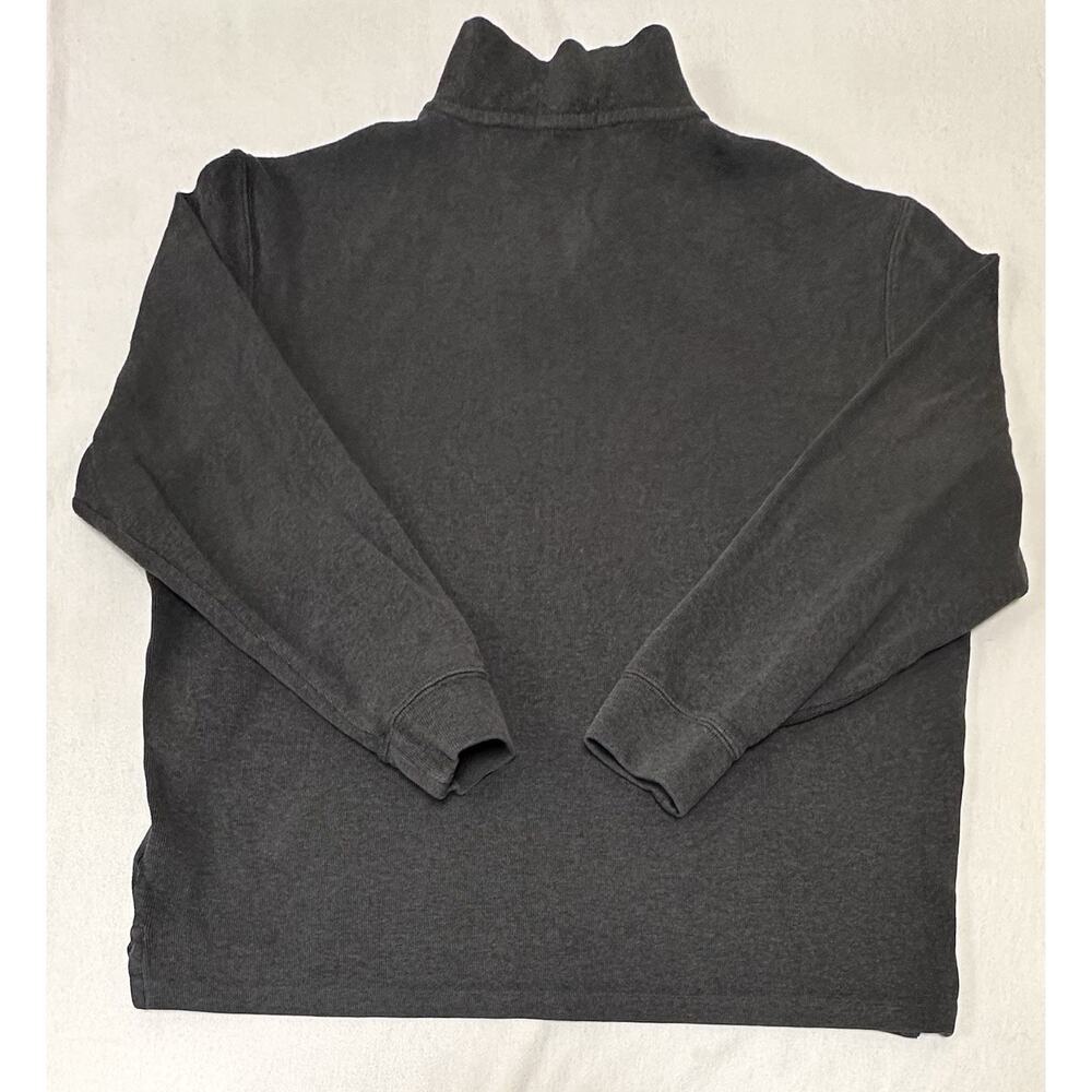 Polo Jeans Company Ralph Lauren Estate Ribbed Pullover Sweater Gray XL 1/4 Zip - Picture 9 of 9